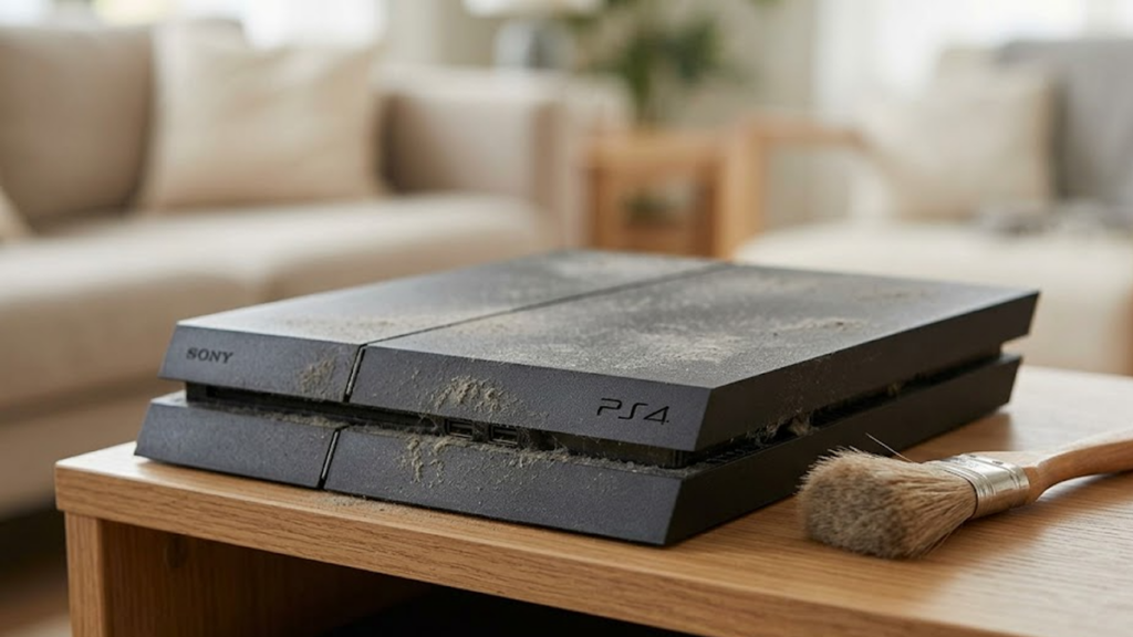 PS4 굉음 줄이기를 위한 먼지 청소 장면