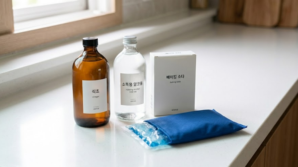 옷에 묻은 슬라임 제거 도구들