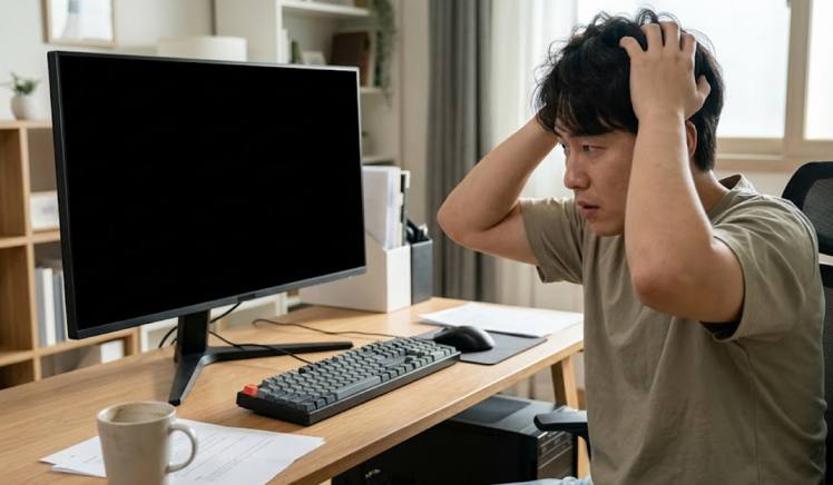 파워 부족으로 재부팅 현상 해결을 위해 고민하는 모습