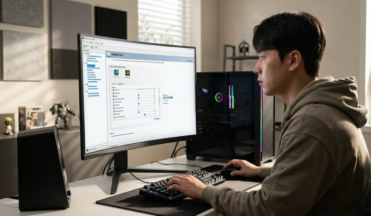 NVIDIA 제어판 최적화 설정 화면