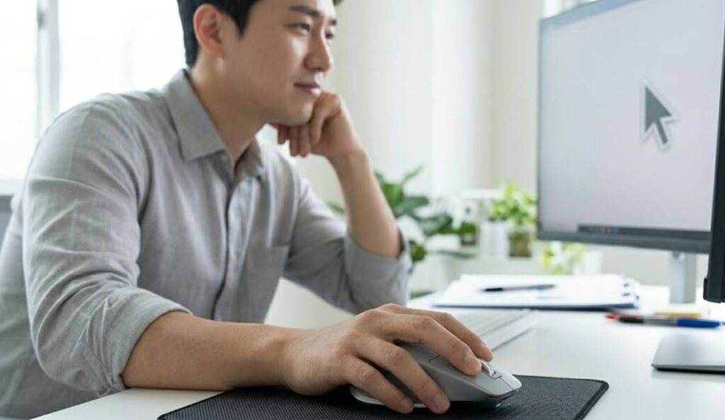 원활하게 작동하는 마우스와 포인터